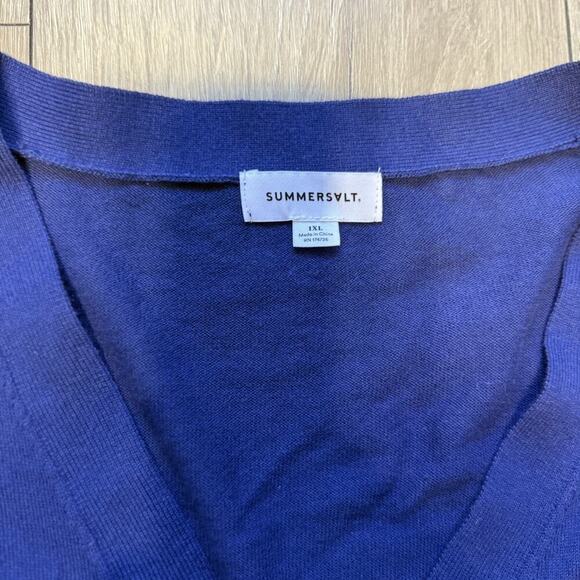 Summersalt Women’s Size XL Blue The Perfect Lightweight Cardigan Sweater - Picture 6 of 13